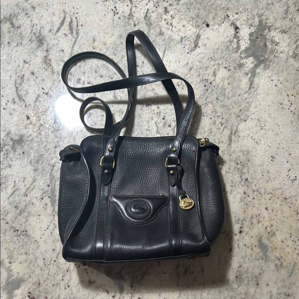 Vintage Dooney and Bourke Leather Structured Shoulder Bag